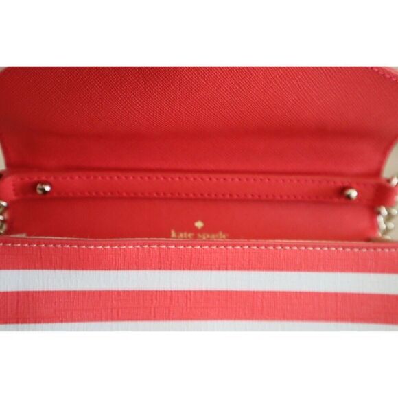 Kate Spade Women's Pink/White Striped Fairmount Square Monday Crossbody Bag - Picture 6 of 12